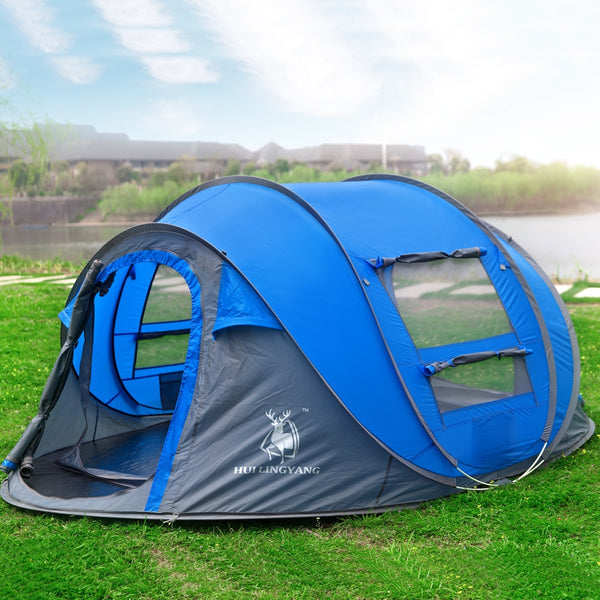 HUI LINGYANG throw tent outdoor automatic tents throwing pop up waterproof camping hiking tent waterproof large family tents