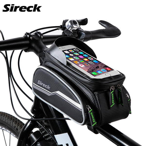 Sireck Bike Bag Waterproof Bicycle Bag 6.0 Touchscreen Bike Phone Case Nylon Cycling Front Tube Saddle Bag Bicycle Accessories