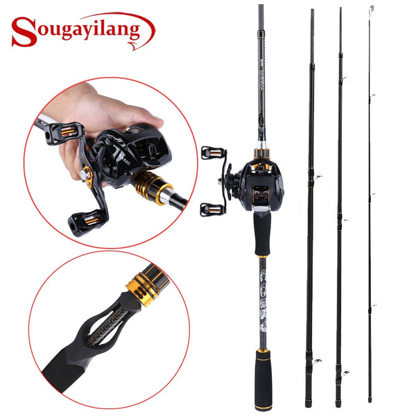 Sougayilang Casting Fishing Rod and Baitcasting Reel Combo