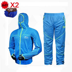 New Men's Summer Autumn Thin Fishing Clothes Sets Outdoor Sports Windproof  Hooded Hiking Fishing Jacket Waterproof Fishing Pants - AliExpress